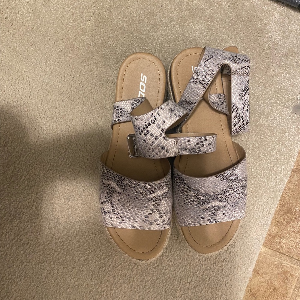 snakeskin wedges